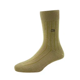 Peter England Men Beige Pack of 3 Cotton Calf Length Socks image 2