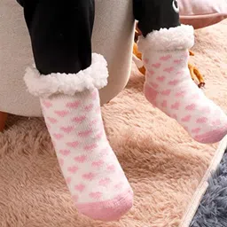 EL REGALO Infants Pink Patterned Calf-Length Socks-image-76
