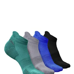 Heelium Men Pack Of 4 Self-Design Breathable Ankle-Length Socks-picture-29