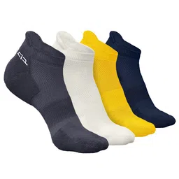 Heelium Men Pack of 4 Anti Bacterial Ankle Length Socks-picture-12