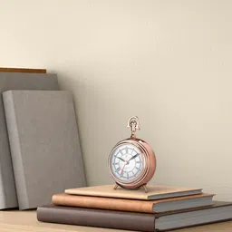 Living scapes by Pantaloons Rose Gold Toned Analogue Contemporary Table Clock-picture-16