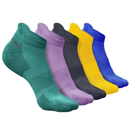 Heelium Men Pack Of 5 Patterned Odour-Free Padded Base Anti-bacterial Ankle-Length Socks-picture-10