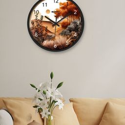 OLIVE TREE Black & White Printed Contemporary Wall Clock-picture-15