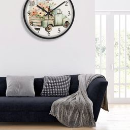 OLIVE TREE Black & White Printed Analogue Contemporary Wall Clock-picture-28