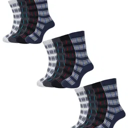 Dollar Socks Men Pack Of 4 Striped Calf-Length Socks-picture-18