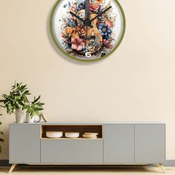 OLIVE TREE White & Blue Printed Analogue Contemporary Wall Clock-picture-43