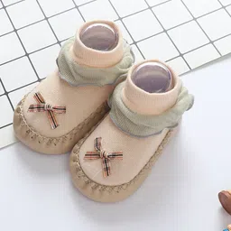 SYGA Kids Lace Bow Pattern Non Slip Booties-picture-45