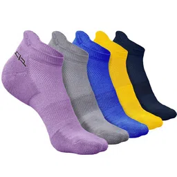 Heelium Men Pack Of 5 Bamboo Anti-Bacterial Odour-Free Ankle Length Socks-picture-14