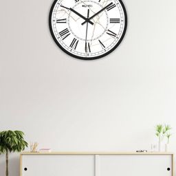 OLIVE TREE Black & White Printed Analogue Contemporary Wall Clock-picture-27