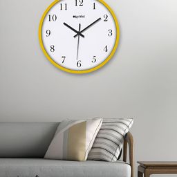 OLIVE TREE Yellow & White Contemporary Wall Clock-picture-14