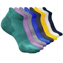 Heelium Men Pack Of 8 Patterned Anti-bacterial Ankle-Length Socks-picture-20