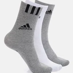 ADIDAS Men Pack Of 3 Assorted Calf-Length Socks-picture-10