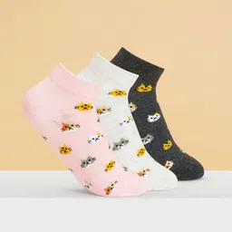 Honey by Pantaloons Women Set of 3 Ankle-Length Socks-picture-16