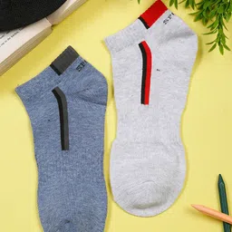 MUTAQINOTI Men Pack Of 2 Assorted Ankle-Length Socks image 1