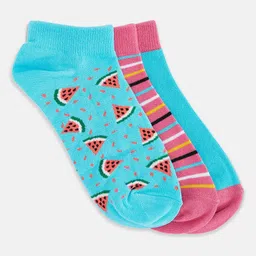 Honey by Pantaloons Women Pack Of 3 Assorted Ankle-Length Socks-picture-33