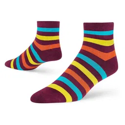 Dynamocks Unisex Multi-Coloured Striped Ankle Length Socks-picture-38