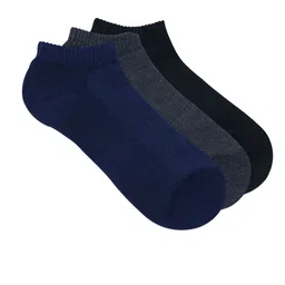 Balenzia Men Pack of 3 Assorted Solid Ankle Length Socks-image-97