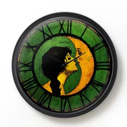green girgit Moonkiss Green Printed Contemporary Analogue Wall Clock image 3