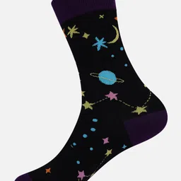 TOFFCRAFT Pack Of 4 Patterned Calf Length Socks image 3