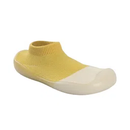 Yellow Bee Yellow Solid Anti Skid Rubber Sole Socks image 4