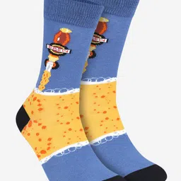 TOFFCRAFT Unisex Pack of 4 Patterned Cotton Shoe Liners image 3