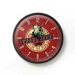 green girgit Red & Yellow Craft Beer Printed Contemporary Analogue Wall Clock image 5