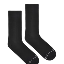 Dynamocks Unisex Black Solid Calf-Length Anti Bacterial Socks image 2
