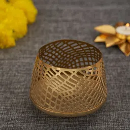 decortwist Tea Light Candle Holder for Home Decor Cup Tealight Holder Set Table Decoration Gold Metal Table Lantern image 2