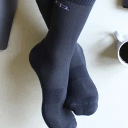 HEELIUM Odour-Free Breathable Bamboo Crew Length Formal Socks image 3