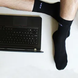 HEELIUM Odour-Free Breathable Bamboo Crew Length Formal Socks image 3