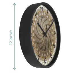 OLIVE TREE Black & Beige Printed Analogue Contemporary Wall Clock image 5