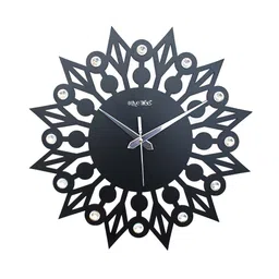 OLIVE TREE Grey Wooden Contemporary Silent Wall Clock image 4
