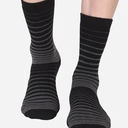 Bodycare Men Pack Of 3 Striped Mid Calf-Length Socks image 3