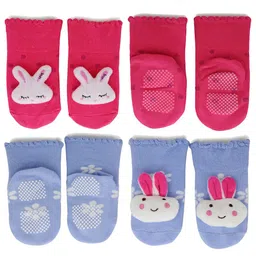 BAESD Infants Pack Of 2 Patterned Anti-Skid Above Ankle Length Socks image 3