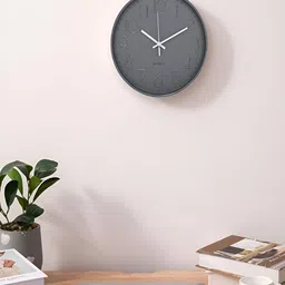 Kuber Industries Grey & White Analogue Wall Clock image 4