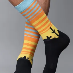 Dollar Socks Men Pack Of 3 Patterned Calf-Length Socks image 5