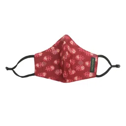 Calvadoss Men Pack Of 6 Red & Pink Printed 3-Ply Reusable Cotton Cloth Masks image 3