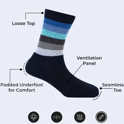 Soxytoes Grey Solid Calf-Length Cotton Socks image 4