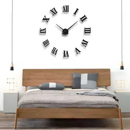 FASTQT Black Analogue Contemporary Wall Clock image 5