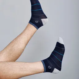 Dollar Socks Men Pack Of 3 Striped Ankle-Length Socks image 3