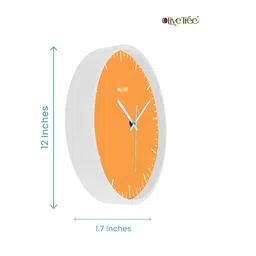 OLIVE TREE White & Yellow Contemporary Wall Clock image 3