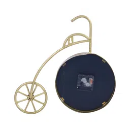 Aura Gold Toned & White Printed Round Vintage Wall Clock image 4