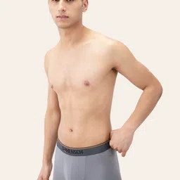 DAMENSCH Men Pack Of 3 Solid Trunks DAM-CTS-T-VOV-BKN-SRY-PACK-3 image 5