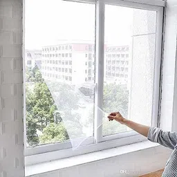 iblay HDPE - High Density Poly Ethylene Adults Washable 6x6 feet Window Insect Mosquito prestitched Mesh Net (White, Frame Hung) Mosquito Net-picture-26