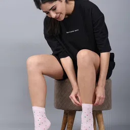 Dollar Socks Women Pack Of 3 Patterned Above Ankle-Length Cotton Socks image 5