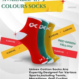 Xjarvis Unisex Pack Of 12 Assorted Ankle Length Sports Socks image 3