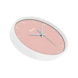 OLIVE TREE White & Pink Contemporary Round Wall Clock image 5