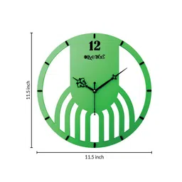 OLIVE TREE Green Round Shape Contemporary Wall Clock image 2
