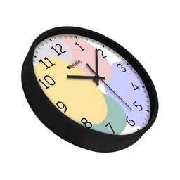 OLIVE TREE Black & Green Textured Contemporary Wall Clock image 3