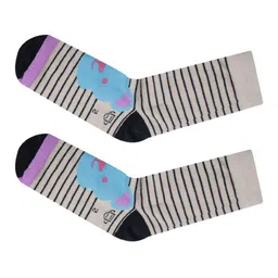 Dollar Socks Kids Pack Of 5 Assorted Patterned Cotton Calf-Length Socks image 2